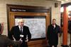Mayor of London Boris Johnson and London Underground Managing Director Mike Brown unveil a map of proposed night routes.