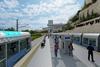 Impression of interurban light rail stop at Government City (Kiryat Hamemshala) in Nazareth