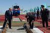 Presidents Berdimuhamedov and Nazarbayev tightened the final bolts to complete the Turkmenistan - Kazakhstan rail link.