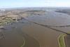 Flooding of railway line near Drax power plant