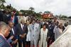 The presidents of Angola, DR Congo and Zambia attended a ceremony to mark the rehabilitation of the Bengulea Railway (Photo: Salim Henry/State House).