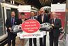 Greater Anglia Managing Director Jamie Burles was joined by Rail Minister Paul Maynard (centre) and Mark Pendlington of the New Anglia Local Enterprise Partnership (second from right) to launch the nine-year franchise on October 17.