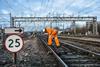 Person in hivi on electrifed railway track (Photo RIA)