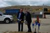 Kitchener-Waterloo MP Peter Braid (right) and Kitchener-Conestoga MP Harold Albrecht (left) were among those at the groundbreaking.