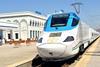 UTY Talgo 250 Afrosiyob trainset in Bukhara, Uzbekistan