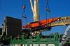 Kirow crane being loaded onto the ship Rickmers Singapore in Hamburg.