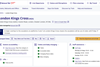 Screenshot of London King's Cross station information page