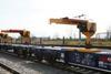 The two-wagon rail loaders can carry 12 m rails, while the six-wagon units can handle lengths up to 120 m.