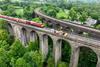 Freight train passenger over Chapel Milton viaduct June 2025