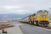 The first freight train at a new terminal at the Port of Oakland in California (Photo: Port of Oakland).