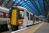 Class 379002 and 022 wait in Platform 4 at King's Cross to form the inaugural passenger service with Great Northern to Letchworth Garden City 10 Feb 2025