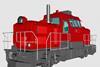 Impression of CZ Loko TME3 diesel shunting locomotive for Belarus Railways.