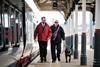 gb Greater Anglia passenger with guide dog