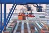 Container handling by rail (Photo JadeWeserPort Wilhelmshaven)