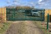 New gates guarding Green Lane level crossing in Knaresborough