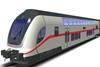 Impression of Bombardier Transportation double-deck train for Deutsche Bahn long-distance services.