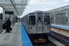 Chicago metro Series 5000 train at Damen on the Green Line (Photo AlphaBeta135, CC BY 40)