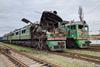 Destroyed Ukrainian locomotives in Mariupol (Photo: Allrail)