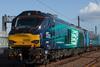 A DRS Class 68 locomotive has replaced one of the Class 37s hauling certain Northern services on the Cumbrian Coast line.