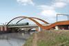 Possible design for the Ordsall Chord bridge over the River Irwell.