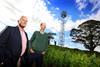 Glen Sanderson, Leader of Northumberland County Council and Mark Bridgeman, local farmer and landowner near new phone mast