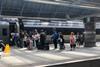 Eurostar passengers boarding at London St Pancras