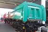 The prototype self-propelled wagon was displayed at InnoTrans 2014.