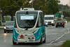 Keolis and the City of Candiac launched what they say is the first long-term demonstration of an autonomous electric shuttle on public roads in Canada (Photo: Keolis).