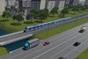 A proposed 71 km electrified double-track passenger railway would parallel the Toshkent ring road.