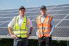 Jan Knievel, Enerparc AG and Carsten Giesel, Managing Director of Metrans Rail Deutschland at the solar park in Schleswig-Holstein