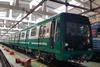 The first of 27 Yubileyny trainsets ordered last year for St Petersburg metro Line 3 was delivered on August 7.