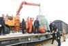The Shenzhou 11 re-entry capsule from China’s sixth manned space mission was transported to Beijing by China Railway Corp.