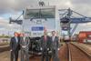 The 40th Traxx MS2 locomotive ordered by Hamburger Hafen & Logistik's rail subsidiary Metrans was handed over by Bombardier Transportation at the Praha Uhříněves container terminal.