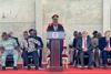 President of Ghana, Nana Addo Dankwa Akufo-Addo, speaking at the commissioning of the 100km Tema-Mpkadan Railway (Photo Afcons)