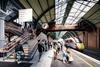 CGI looking down Platform 1 and up new staircase with historic clock at Darlington (Image Network Rail)