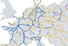 Map of proposed European high speed rail network