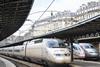 Spanish, French and German high speed trains in Paris.