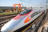 CSR Qingdao Sifang high speed train for the Hong Kong - Shenzhen - Guangzhou Express Rail Link.