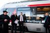 Guests including Mayor of Eisenach Katja Wolf and 'Martin Luther' attended a ceremony on December 8 to name a Talent 2 EMU used on Abellio's Saale-Thüringen-Südharz-Netz services 'Die Wartburg'.