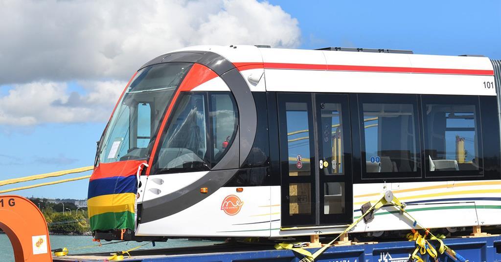 Mauritius Metro Express light rail vehicle arrives | Metro Report ...