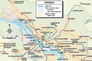 Bremen - city map | Country profile | Railway Gazette International