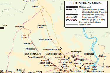 Delhi To Gurgaon Map Delhi, Gurgaon & Noida - City Map | Country Profile | Railway Gazette  International