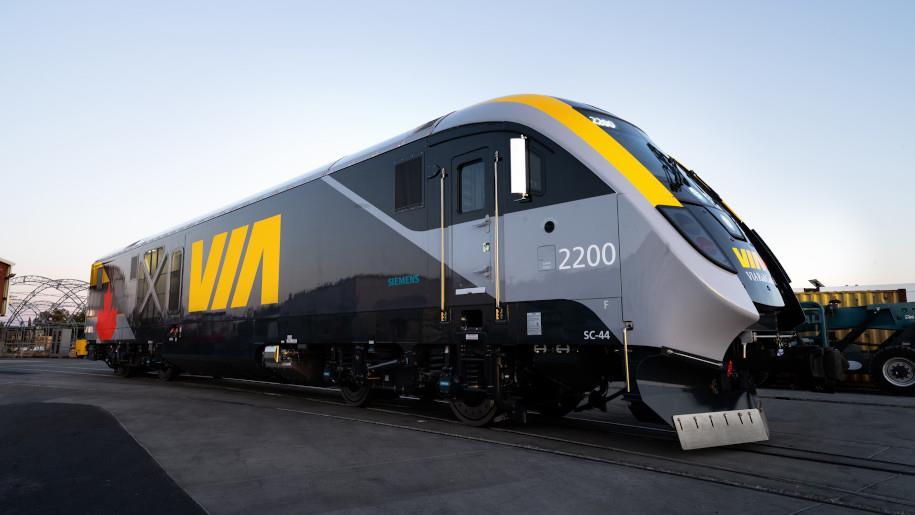 First VIA Rail trainset arrives for testing News Railway Gazette