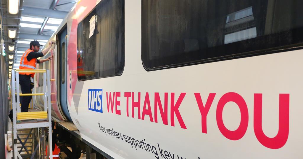 Trains branded in tribute to the NHS Rail Business UK Railway