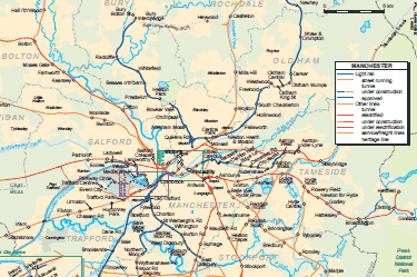 Manchester - city map | Country profile | Railway Gazette International