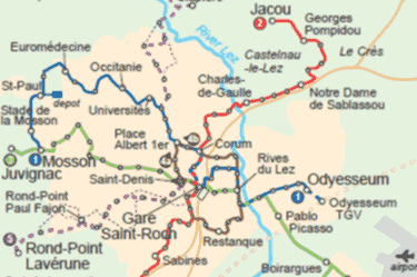 Montpellier city map Country profile Railway Gazette