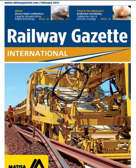 Feature articles in the February 2013 issue of Railway Gazette ...