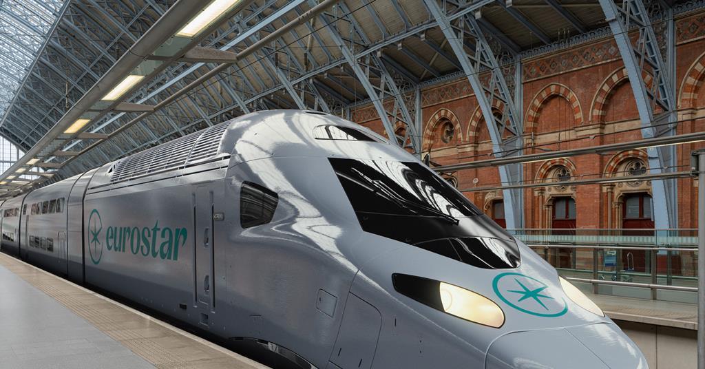 Impression of Eurostar Celestia train at London St Pancras International station (Image Alstom)