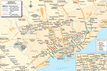 Toronto & Mississauga - City Map 