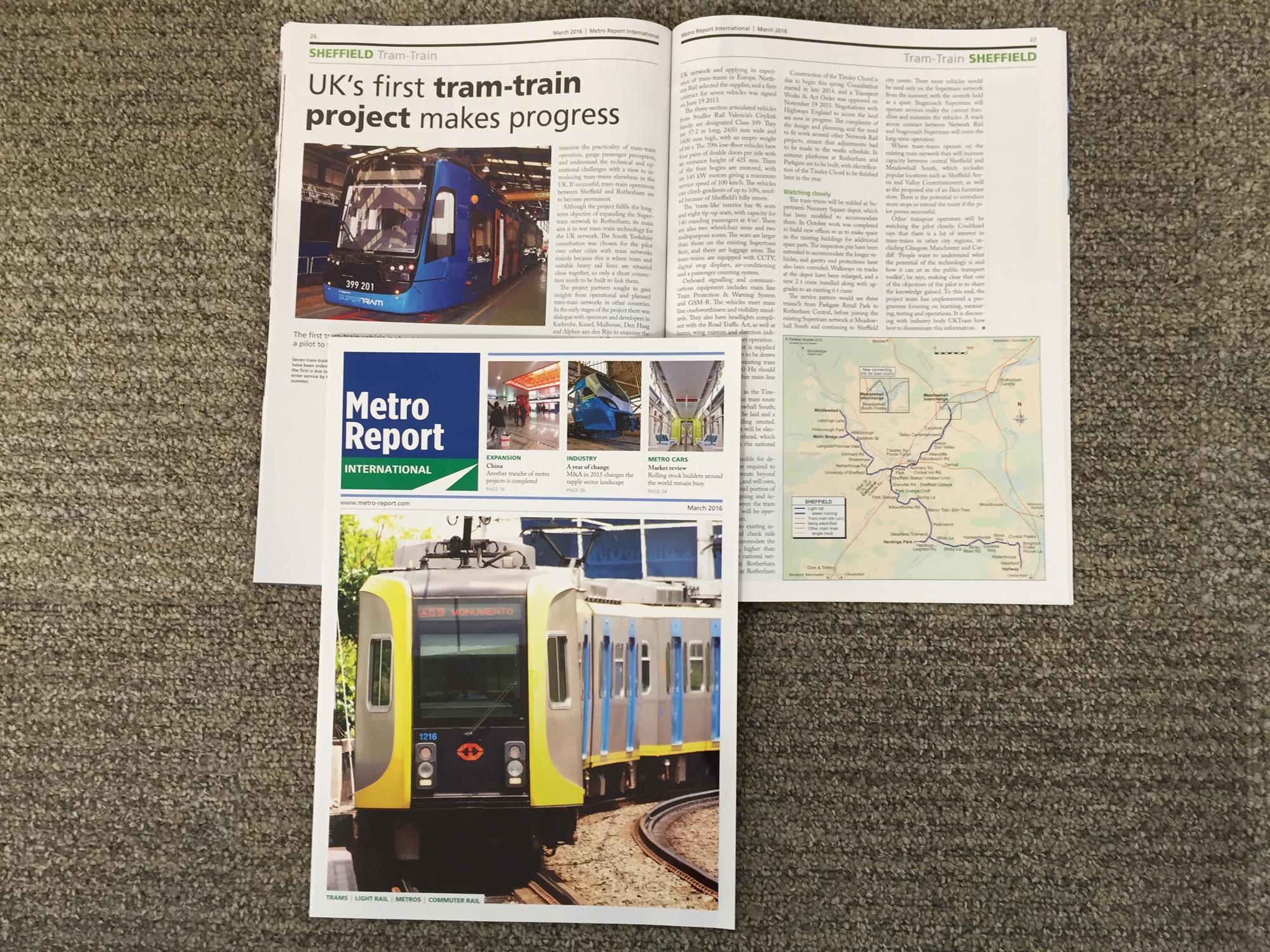 Feature articles in the March 2016 issue of Metro Report International
